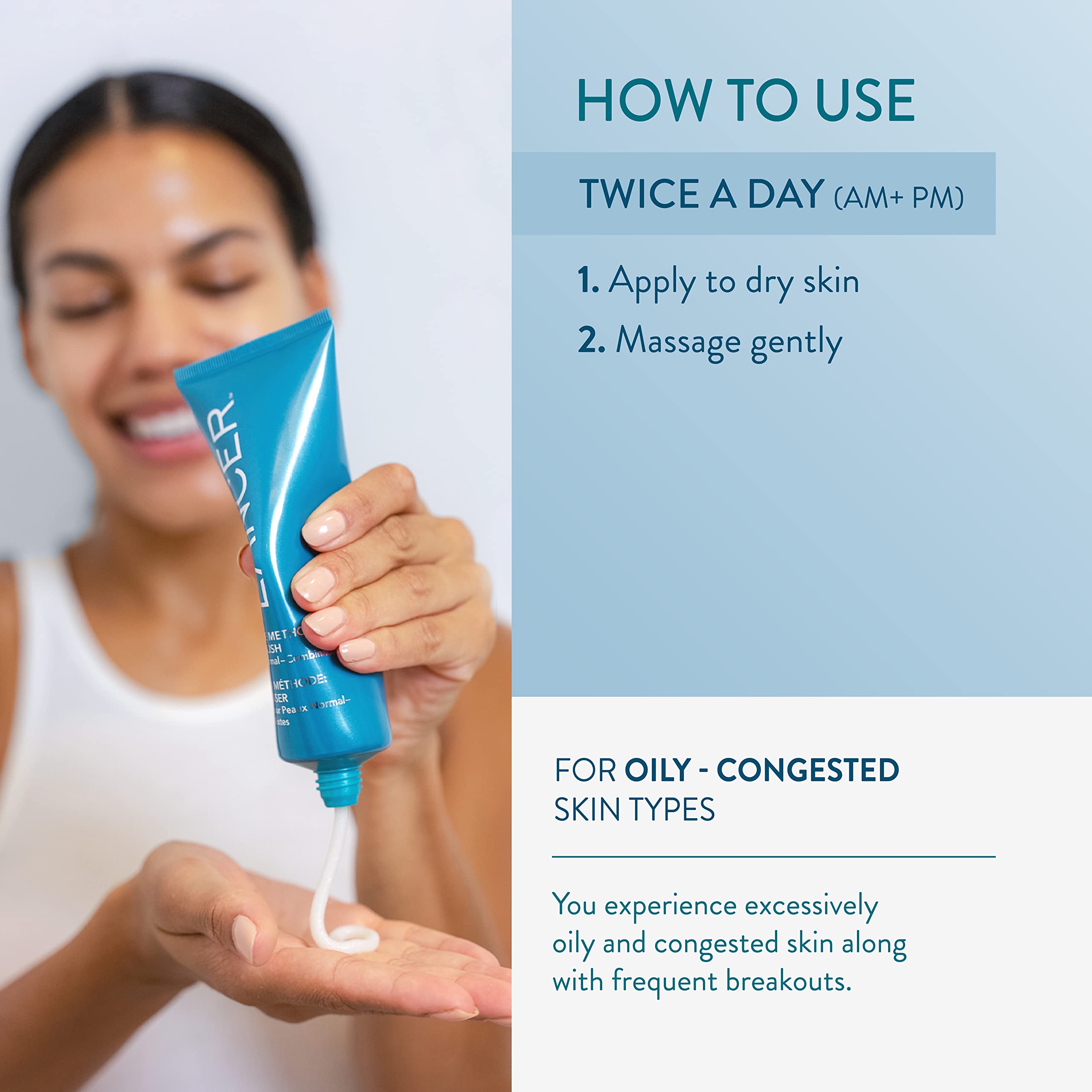 The Method: Polish Oily-Congested Skin, 4.2 FL OZ, Dr. Lancer Dermatology Skincare, 3-Month Supply, For Daily Use, Exfoliate Dead Skin Cells, 3-Step Routine